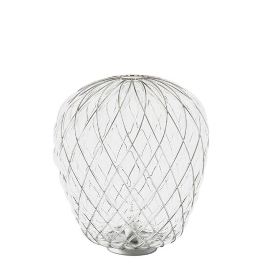 FontanaArte Kongleformet Bordlampe Stor Transparent/ Krom