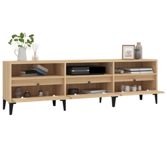 vidaXL TV-benk sonoma eik 150x30x44,5 cm konstruert tre