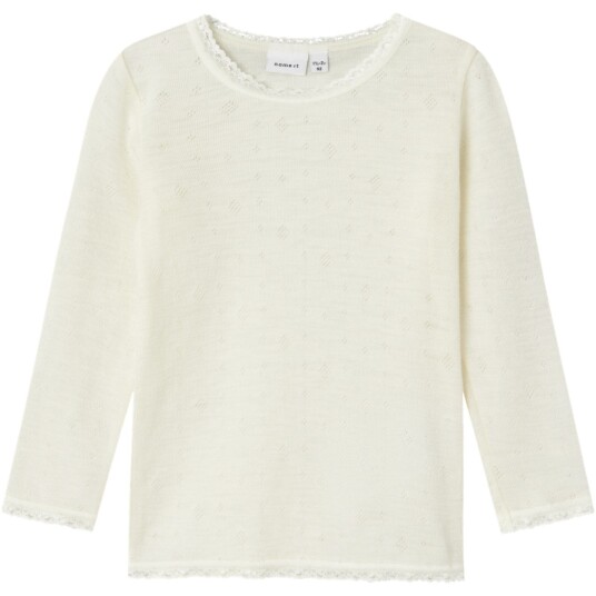 Name It Snow White Wang Ull Needle Bluse Solid Noos 92 Name It Snow White Wang Ull Needle Bluse Solid Noos 92