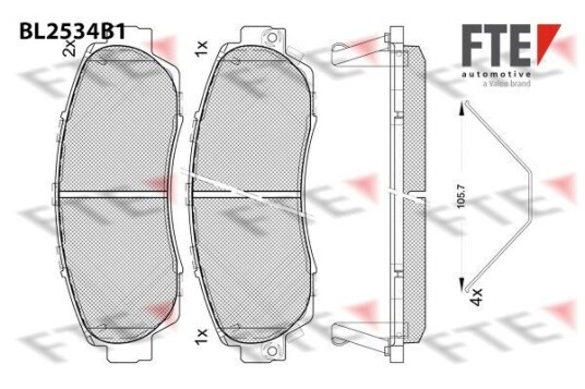 Bremseklosser FTE 9011088 Bremseklosser FTE 9011088
