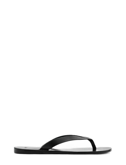 Mango Leather Strap Sandals Black 42