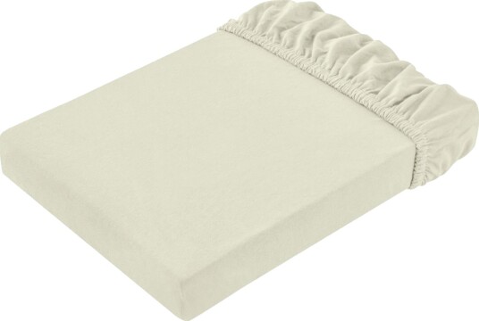 ERWIN M. Stretchlaken Jersey; 180 200x190 200 cm BxL; Champagnebeige