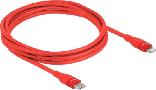Delock Lightning-Kabel 24 Pin Usb-C Hann Til Lightning Hann 2 M Rød Power Delivery-Støtte