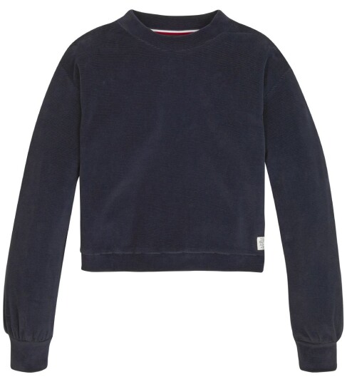 Tommy Hilfiger Velur Genser Rib Desert Sky 12 år 152 Genser Blå