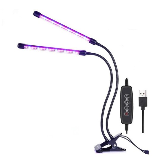 Inf Plantelampe / plantebelysning med 2 fleksible LED-lysstoffrør Inf Plantelampe / plantebelysning med 2 fleksible LED-lysstoffrør