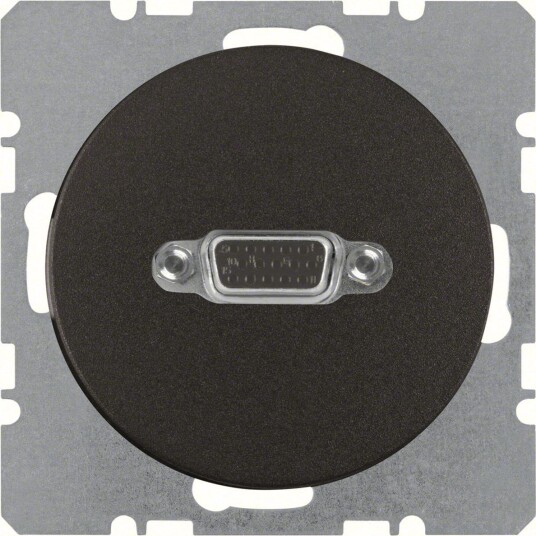 Hager 3315412045 Vga-uttak 71 X Mm Svart