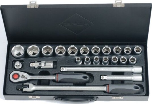 Bato Pipenøkkelsett 1/2" 6-Kant Tommer 24 Deler