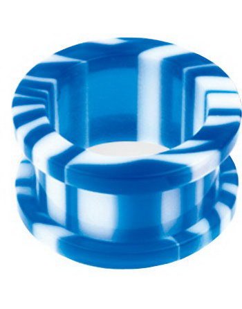 Aab Blended Blå og Hvit Piercing Tunnel Strl 4 mm