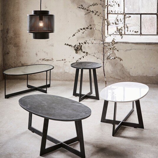 Affari of Sweden MILAN bord sort/glass