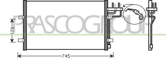 Kondensator klimaanlegg PRASCO FD422C001
