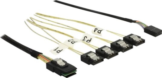 Delock Sas Intern Kabel Sas 6Gbit/Sidebånd Mini Sas Sff 8087 Til Sata Hann 50 Cm