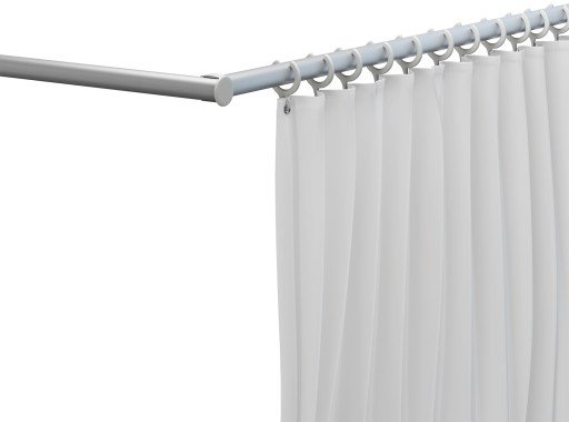 Pressalit Care dusjforhengstang, 150x150 cm, hvit