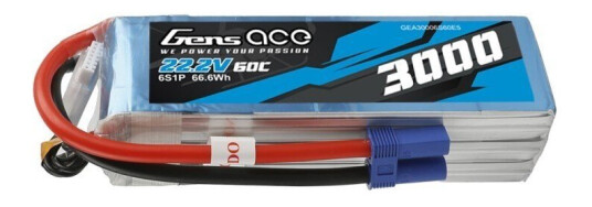6s 3000mAh - 60C - Gens Ace EC5 GEA6S300060E5
