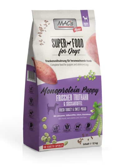 Mac'S Super Food For Dogs 12Kg Kalkun Sensimono Valpefôr Mac'S Super Food For Dogs 12Kg Kalkun Sensimono Valpefôr