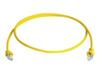 Telegärtner DataVoice Office - Koblingskabel - RJ-45 (hann) til RJ-45 (hann) - 25 cm - 5.8 mm - SFTP, PiMF - CAT 6a - med støvel, halogenfri, uten hindringer, flertrådet - gul, RAL 1018
