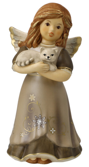 Goebel Walnut engel Cuddle Time med Swarovski®-krystall 14 cm