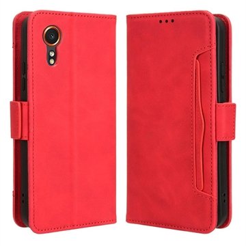 Samsung Galaxy Xcover7 Lommebok-deksel med Kortholder Rřd