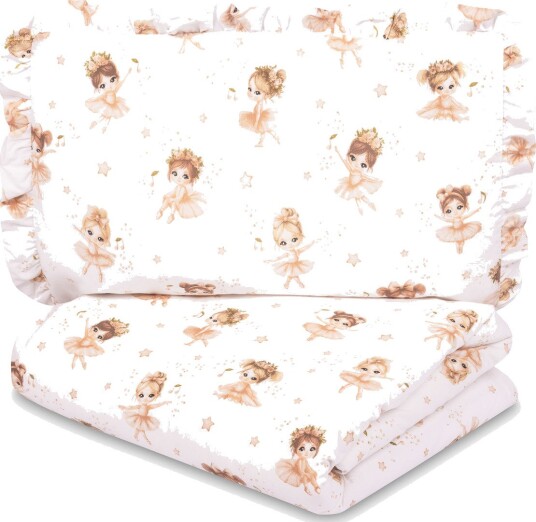 Sensillo Sengesett Barn 100x135 cm, Ballerinaer Rosa - 2 deler