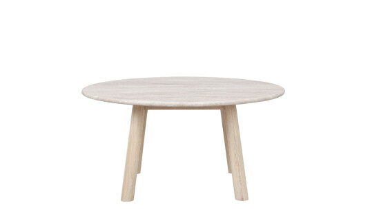 Rowico Home TARANSAY Sofabord Beige Travertin/Hvitpigmentert Eik