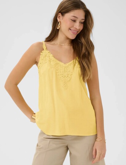Cream Cranna Top   Yellow   44