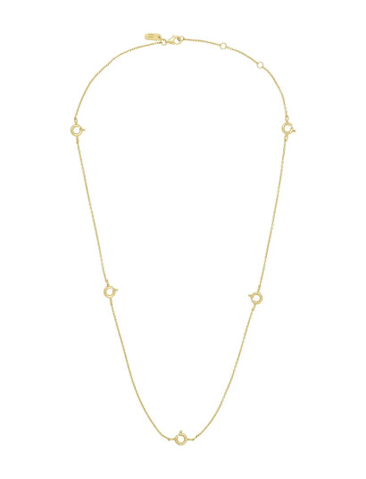DESIGN LETTERS Ruth Anchor Charm Lock Necklace Gold Plated |Guld |One Size