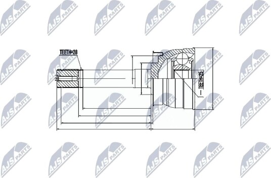 Nty Drivknute drivaksel NTY NPZ NS 079