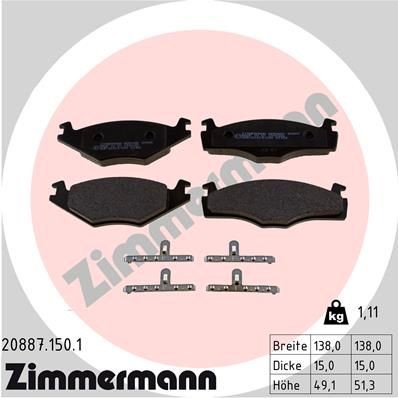 Bremseklosser ZIMMERMANN 20887.150.1 Bremseklosser ZIMMERMANN 20887.150.1
