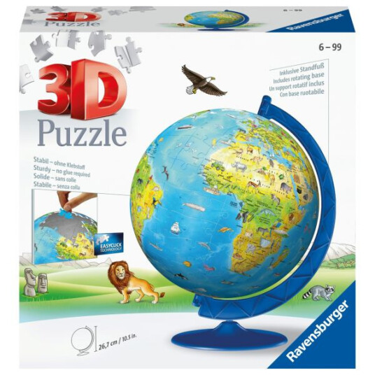 Ravensburger 12340 3D Puslespill   180 brikker   Verdenskart