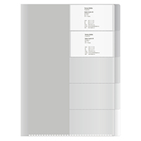 Plastmappe 5-fliker A4 transparent 25 Stk