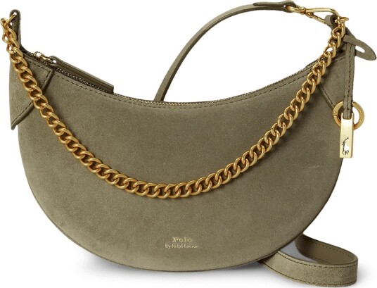 Polo Ralph Lauren Polo Id Suede Mini Chain Bag LIGHT OLIVE One Size Polo Ralph Lauren Polo Id Suede Mini Chain Bag LIGHT OLIVE One Size