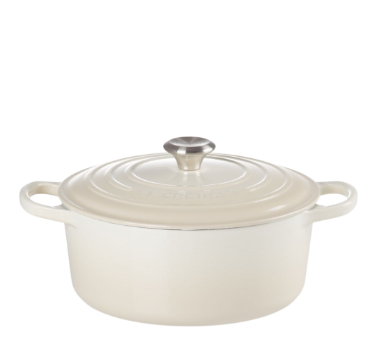 Le Creuset  Rund støpejernsgryte 5,3L/26 cm meringue