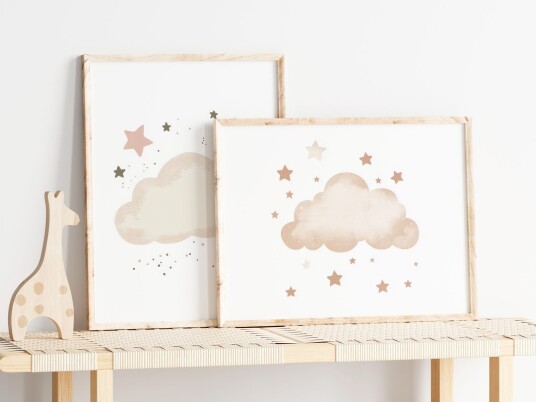 Namly Design Plakat Sky og Stjerner / Sett med 2 POSTEROEC5NC