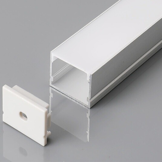 V-Tac 2m aluminiumsprofil sett LED-Stripe profil overflatemontering 200x3x2cm