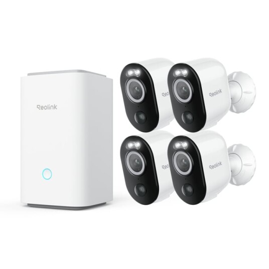 Reolink Argus 3 Ultra 4K Trådløst Utendørs Sikkerhetskamera (4-pakning) med Home Hub Reolink Argus 3 Ultra 4K Trådløst Utendørs Sikkerhetskamera (4-pakning) med Home Hub