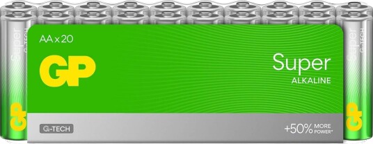 GP Super Alkaline Batteri AA LR6 20-pk