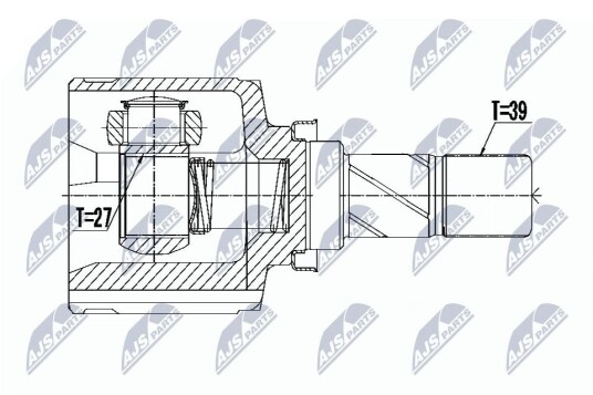Nty Drivknute drivaksel NTY NPW PL 058 Nty Drivknute drivaksel NTY NPW PL 058