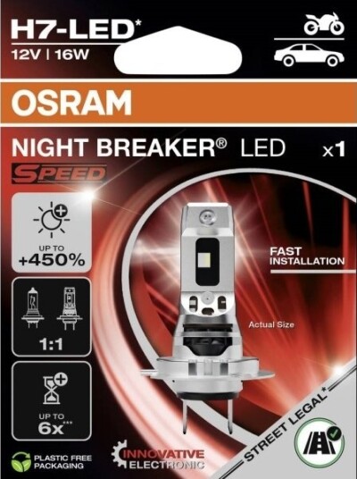 Osram Night Breaker Led Speed H7 +450% (1 Stk)
