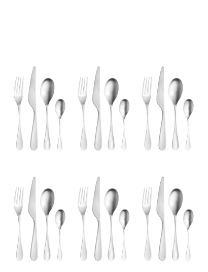 Pintinox Cutlery Set Drop Satin Set 24 Pcs - Silver - ONE SIZE