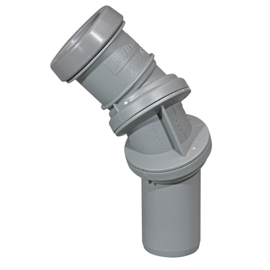 JOTIFLEX 32MM BEND 0-90° ENKELMUFFE GRÅ