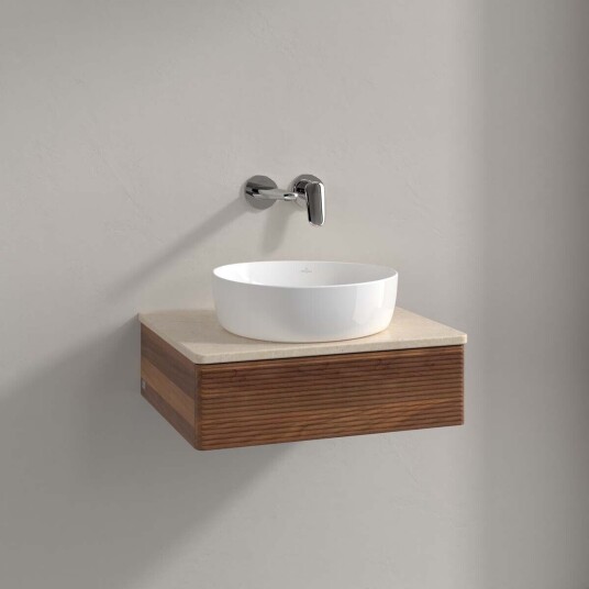 Villeroy & Boch Antao Servantskap med 1 skuff 60x50x19 cm u/lys Valnøtt/Crème