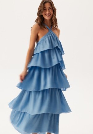VILA Vifiluka H/N S/L ANKLE DRESS Blissful Blue 36 VILA Vifiluka H/N S/L ANKLE DRESS Blissful Blue 36