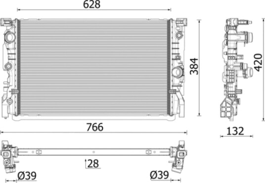 Radiator MAHLE ORIGINAL CR 2635 000P