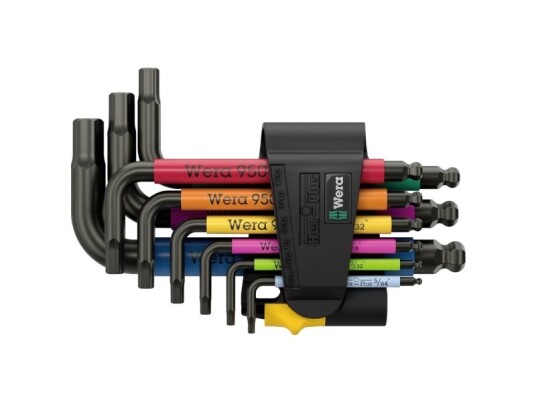 Wera 950/9 Hex-Plus Multicolour Imperial 3 Unbrako Vinkelskruetrækker-Sæt 9 Dele