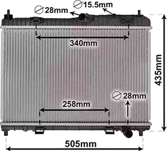 VAN WEZEL 18002605 Radiator motorkjøling