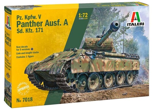 Italeri 7018 Panther A Stridsvogn Byggesett 1:72