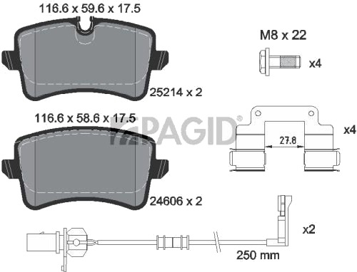 PAGID T2114N Bremseklosser PAGID T2114N Bremseklosser