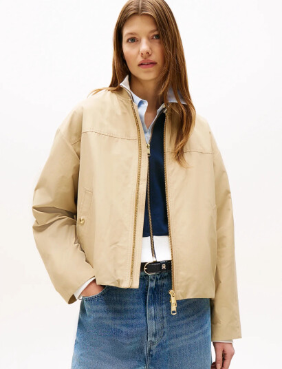 Tommy Hilfiger Cotton Nylon Reg Bomber - Beige - XS