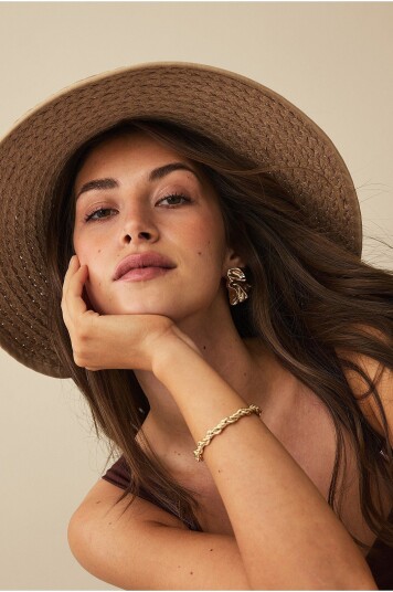 Ellos Collection   Hatt Visor   Beige