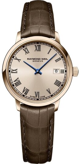 Raymond Weil Dameklokke 5985 PC5 00859 Toccata Rosegullfarget/Lær