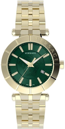 Versace Herreklokke VE2B00621 V Race Grønn/Gulltonet stål Ø43 mm Versace Herreklokke VE2B00621 V Race Grønn/Gulltonet stål Ø43 mm